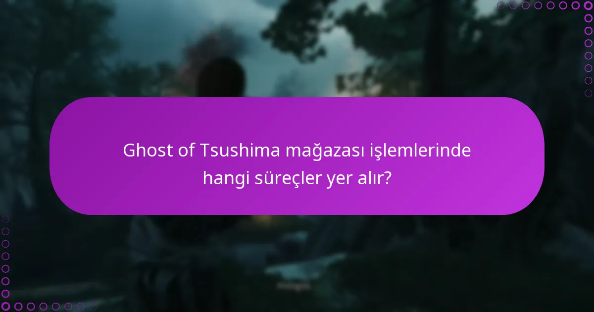 Ghost of Tsushima mağazası işlemleri sırasında hangi yaygın sorunlar ortaya çıkar?